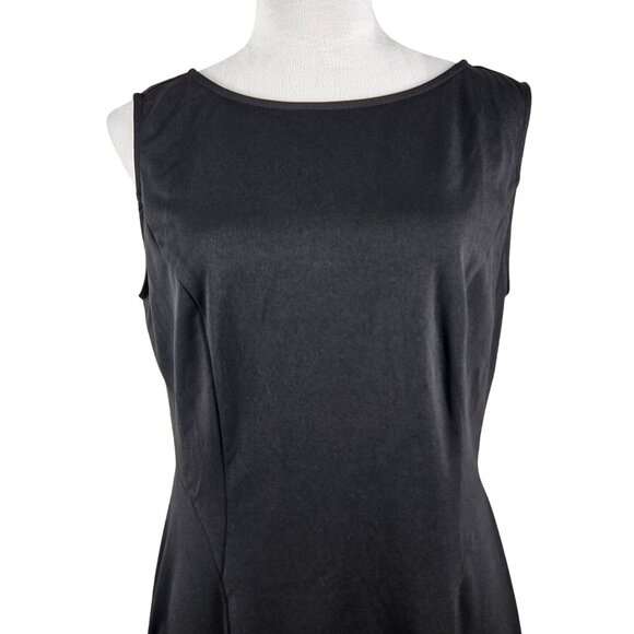 Grace Karin Womens Large Black A-Line Midi Cocktail Dress Sleeveless Tank Design - Picture 6 of 10